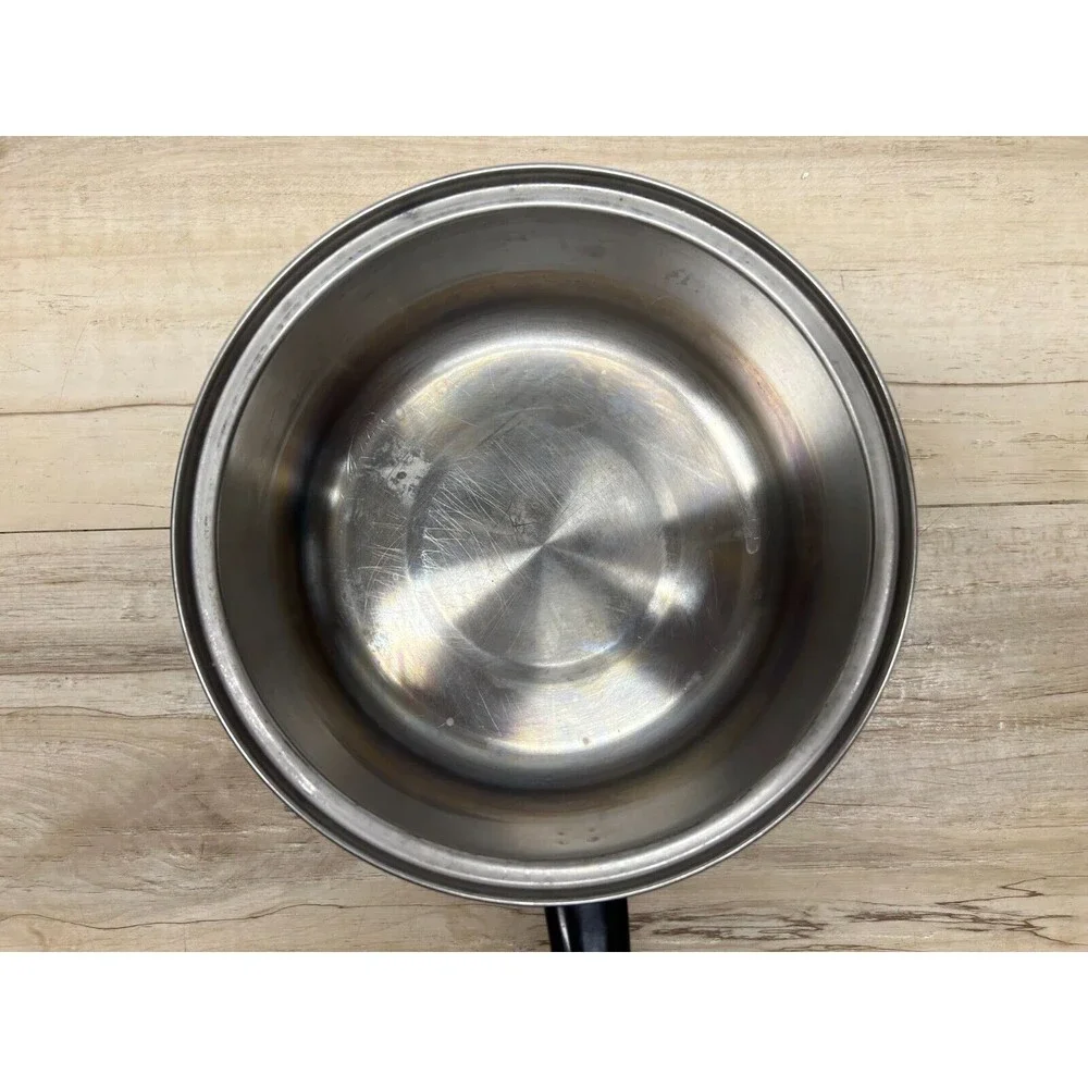 Vintage Unbranded Stainless Steel 2Lt Saucepan With Lid